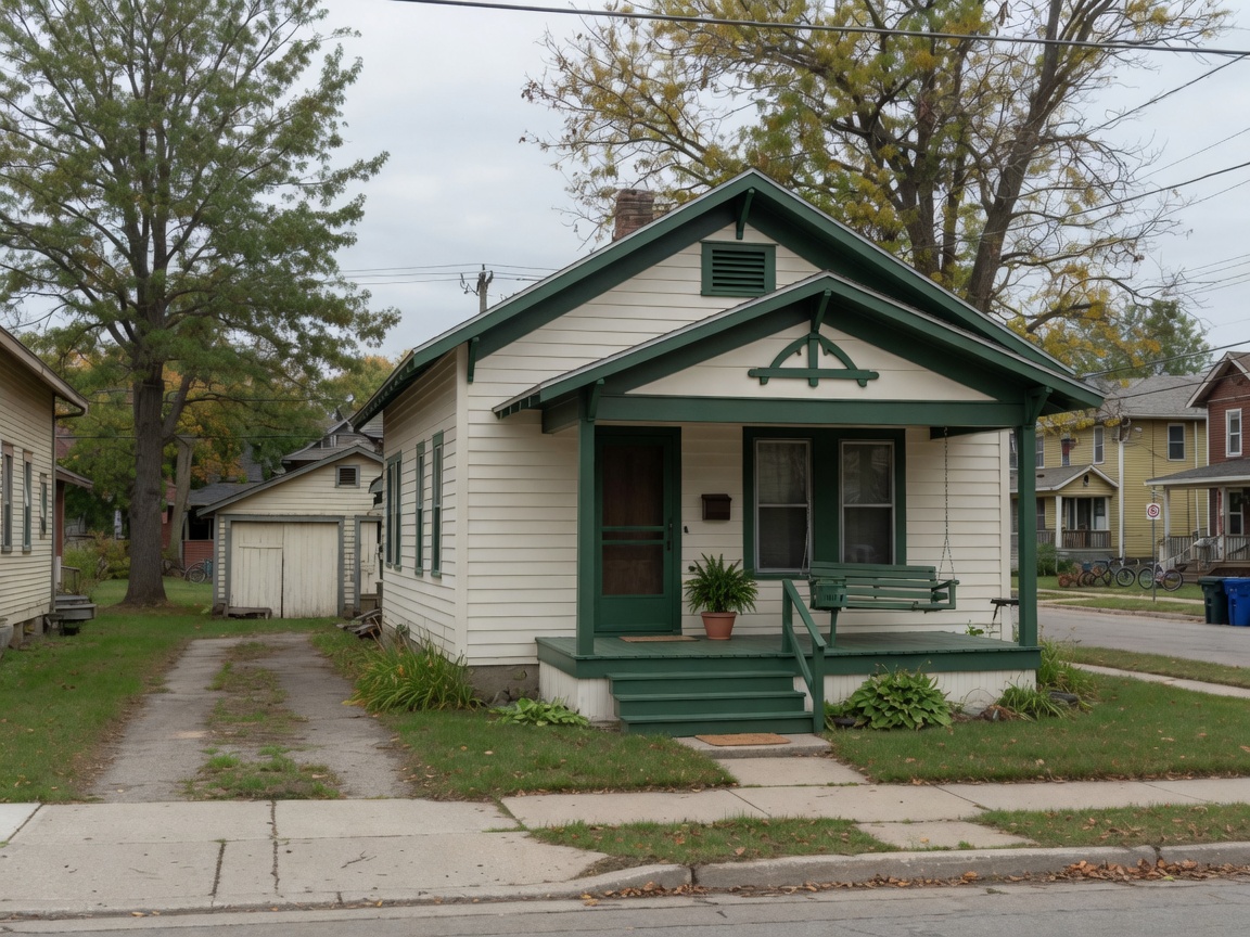 Freshly painted Madison bungalow exterior